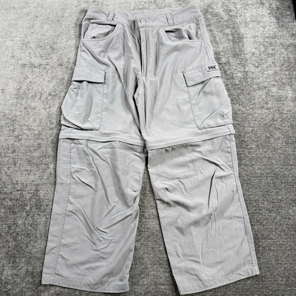 Helly Hansen Women's Convertible Cargo Pants Size Large Gray Nylon 27" Inseam